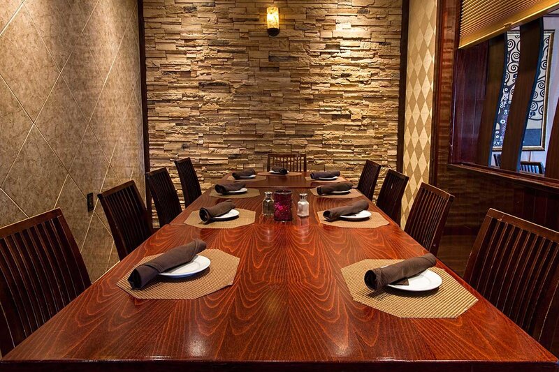 Private dining area with seating for 9